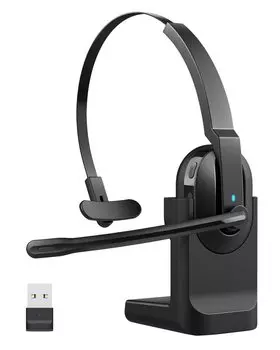 Беспроводной Bluetooth-микрофон с USB-разъемом, отключение шума при одном звонке, легкий и громкий вызов, до 40 часов, очень удобный для подставки под зарядку, регулировка громкости и
