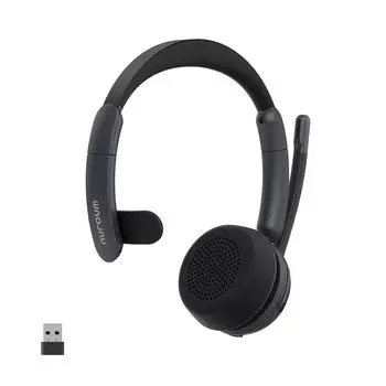 Беспроводной Bluetooth-наушник Nuroum, одинарный, профессиональный, оснащенный USB-адаптером с шумоподавлением, профессиональный для веб-конференций, беспроводной, 45 часов непрерывной работы