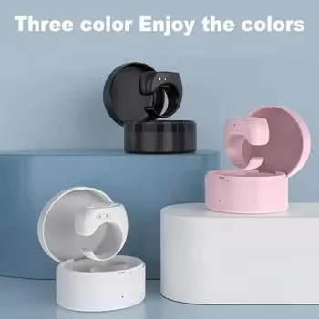 Беспроводной Bluetooth-совместимый пульт дистанционного управления с помощью пальца для селфи-камеры, пульт дистанционного управления спуском затвора, боковое поворотное устройство, прокручивающееся кольцо, перезаряжаемое устройство для фотосъемки белый