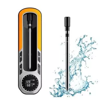 Беспроводной Bluetooth термометр для мяса цифровой термометр зонд с ЖК-экраном для мониторинга в реальном времени для печи барбекю и коптильни
