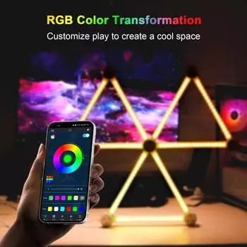 Беспроводной BT LED Креативный пикап Квантовый свет DIY Крытый настенный рассеянный свет Бесплатное сращивание 6pcs