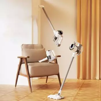 Беспроводной бытовой мощный пылесос с большой силой всасывания для мытья полов и ковров, универсальный портативный пылесос серый