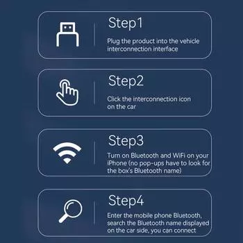 Беспроводной CarPlay 2 в 1 Android Auto Apple Carplay адаптер Mini AI Box Plug And Play WiFi USB Type C соединение Автомобильные аксессуары белый