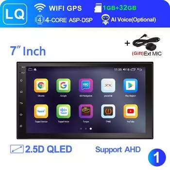 Беспроводной Carplay 2din Android 14 автомобильный радиоприемник мультимедиа видеоплеер универсальный 7/9/10 дюймов Авторадио GPS навигация 4G WiFi