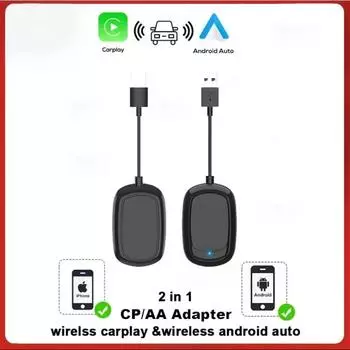 Беспроводной CarPlay Android Auto Apple Carplay адаптер AI Box Plug And Play WiFi USB Type C соединение Универсальные автомобильные аксессуары чёрный