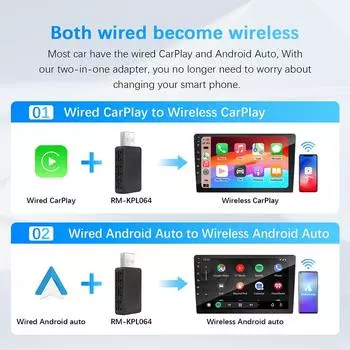 Беспроводной CarPlay Android Auto беспроводной адаптер Smart Mini Box Plug And Play WiFi для Lexus ES 200 300 RX NX UX GX LX IS LS чёрный