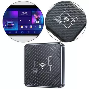 Беспроводной CarPlay Android Auto Box Mini адаптер Plug and Play Dongle Auto Connect WiFi BT для проводных CarPlay и Android Auto автомобилей белый