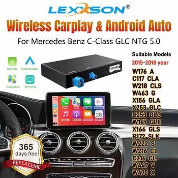 Беспроводной CarPlay Android Auto для Mercedes Benz A CLA GLA C-Class W205 GLC 2015-2018 с Mirror Link AirPlay Car Play