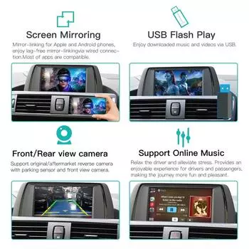 Беспроводной CarPlay Android Auto для системы BMW NBT CIC 1 2 3 4 5 6 7 серии X1 X3 X4 X5 X6 MINI E60 E84 E70 F26 F25 F10 F11F20 F21