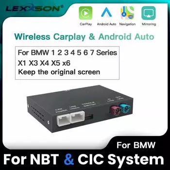 Беспроводной CarPlay Android Auto для системы BMW NBT CIC 1 2 3 4 5 6 7 серии X1 X3 X4 X5 X6 MINI E60 E84 E70 F26 F25 F10 F11F20 F21