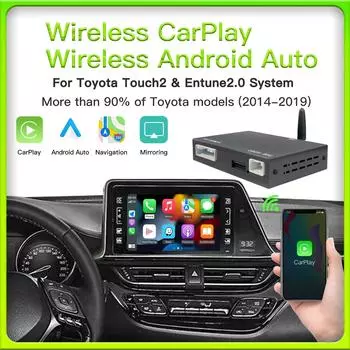 Беспроводной Carplay Android Auto для Toyota с Touch2 Entune2.0 2014-2019 Подходит для Tundra/Highlander/RAV4/Tacoma/Camry/Corolla