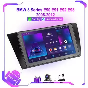 Беспроводной CarPlay для BMW 3 серии E90 E91 E92 E93 2006-2012 Мультимедийный видеоплеер WIFI Navi GPS Android Auto Stereo Autoradio