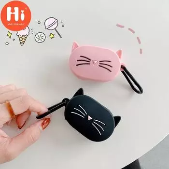 Беспроводной чехол для наушников Hi Cute Cat для Xiaomi Redmi Airdots 2, силиконовый чехол для зарядки наушников для Redmi Airdots 2, защитный чехол