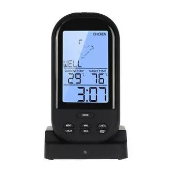 Беспроводной цифровой кухонный инструмент для приготовления пищи, таймер для мяса, барбекю, термометр с зондом