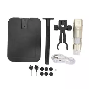 Беспроводной цифровой микроскоп 0-1600X WiFi USB цифровой ручной микроскоп с 8 светодиодными лампами и регулировкой