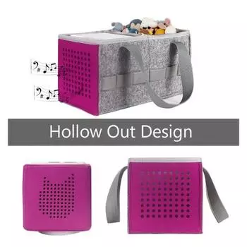 Беспроводной динамик, фетровая сумка для хранения, портативная ручка, 2 отделения, большая вместимость, складной аудиоплеер, детская мягкая игрушка, органайзер для закусок, чехол для переноски