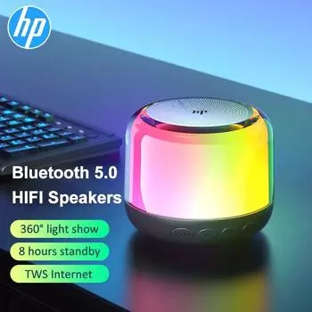 Беспроводной динамик HP BTS02 Bluetooth 5.0, звуковая панель, мини-портативный динамик для ноутбуков, планшетов, настольных компьютеров, телевизоров, мобильных телефонов