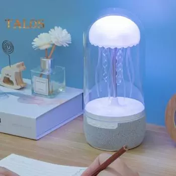 Беспроводной динамик с Bluetooth и подсветкой в виде плавающей медузы, перезаряжаемый ритмичный динамик в виде медузы, светодиодная прикроватная лампа B