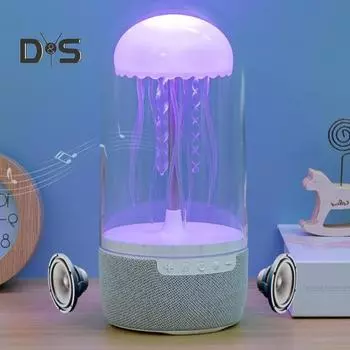 Беспроводной динамик с Bluetooth и подсветкой в виде плавающей медузы, перезаряжаемый ритмичный динамик в виде медузы, светодиодная прикроватная лампа B