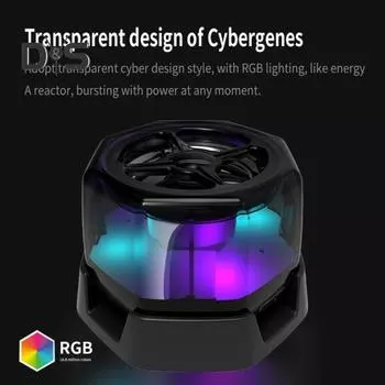 Беспроводной динамик с поддержкой Bluetooth и RGB-подсветкой, магнитный дизайн, универсальный портативный динамик для телефона, музыкальный проигрыватель чёрный