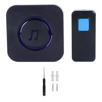 Беспроводной дверной звонок с несколькими вариантами музыки Комплект домашнего дверного звонка на большие расстояния Стандарт США 110?260В