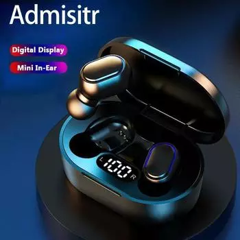 Беспроводной двойной номер движения в ухе показал гарнитуру Tws Bluetooth чёрный