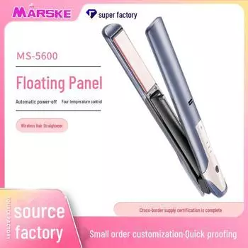 Беспроводной двухцелевой выпрямитель и щипцы для завивки волос MS-5600 серый