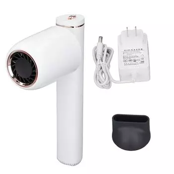 Беспроводной фен для волос, тихий, USB, перезаряжаемый, портативный, горячий, холодный ветер, небольшой фен для общежития, кемпинга US Plug