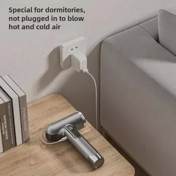 Беспроводной фен высокой мощности с синим светом для использования дома и в общежитии Wireless Charging [Chinese Packaging] белый