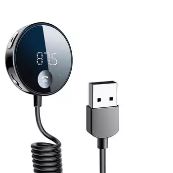 Беспроводной FM-передатчик Bluetooth 5.0 Автомобильный аудиопередатчик Bluetooth AUX Аудиоприемник MP3-плеер Автомобильный комплект Handsfree S-23