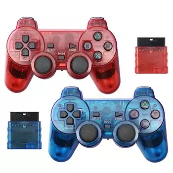 Беспроводной геймпад для контроллера Sony PS2 для консоли Playstation 2, джойстик с двойной вибрацией, джойстик, USB-контроллер для ПК, игровой контроллер фиолетовый