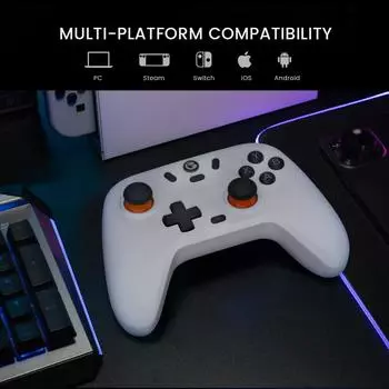 Беспроводной геймпад GameSir Nova Lite с Bluetooth, ключом и проводным подключением для игр на базе Android, IOS, ПК и Steam