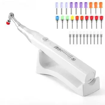 Беспроводной гигиенический профилактический наконечник для зубов, беспроводной электромотор для полировки зубов с щетками, инструмент для чистки зубов EU Plug белый