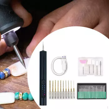 Беспроводной гравировальный полировальный станок Carving Compact USB перезаряжаемый мини-гравер инструмент Etching чёрный