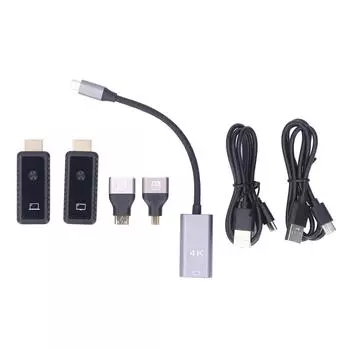 Беспроводной HD мультимедийный интерфейс передатчика и приемника Plug and Play 100 футов портативный 5G беспроводной