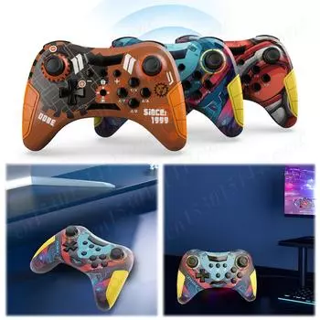 Беспроводной игровой контроллер для ПК, игровой контроллер Bluetooth, джойстик, 6-осевой гироскоп, механический геймпад для Switch PS3, ПК, телефона