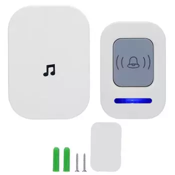 Беспроводной интеллектуальный дверной звонок с дистанционным управлением, радиус действия 918,6 футов, водонепроницаемый дверной звонок, вилка стандарта США 90260 В