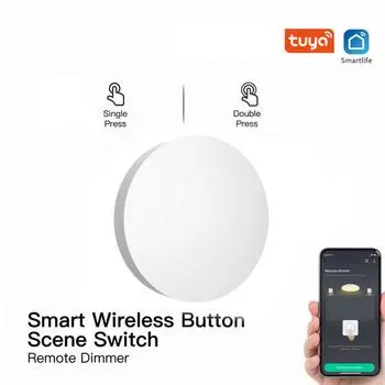 Беспроводной интеллектуальный переключатель сцен для домашней автоматизации, нажмите кнопки для активации сцен с дистанционным управлением