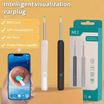 Беспроводной интеллектуальный визуальный набор инструментов для чистки ушей, артефакт для чистки ушей белый