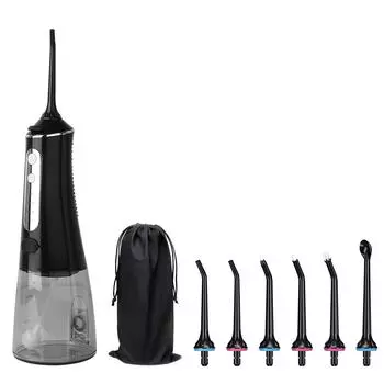 Беспроводной ирригатор для полости рта с водяной нитью и режимом «сделай сам», резервуар для воды на 300 мл, IPX7, водонепроницаемый белый