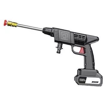 Беспроводной источник воды высокого давления для бытовых нужд на литиевых батареях, стиральная машина для автомобиля, полив сада, цветов и деревьев One Size чёрный