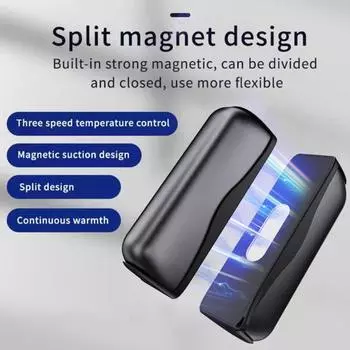Беспроводной карманный обогреватель для рук с быстрым нагревом и регулируемой температурой, портативный электрический карманный темно-красного