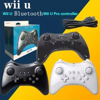 Беспроводной классический профессиональный контроллер джойстик геймпад для Nintendo wii U Pro с USB-кабелем беспроводной Bluetooth-контроллер белого цвета чёрный