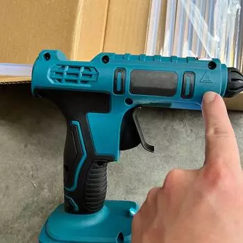 Беспроводной клеевой пистолет на батарейках, ручной работы, специальный электрический клеевой пистолет, домашний клеевой пистолет, силиконовый дозатор EU + 1 battery 1 charger + 10 sticks