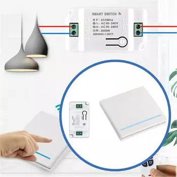 Беспроводной контроллер без необходимости в батарее и релейный приемник для освещения/бытовой техники