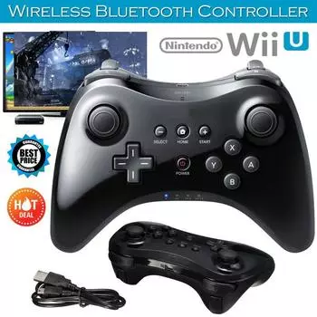 Беспроводной контроллер Classic Pro, джойстик, геймпад для Nintend wii U Pro с USB-кабелем Package 1 чёрный