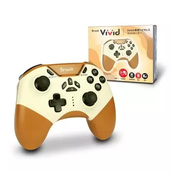 Беспроводной контроллер для Brook Vivid совместим с полной кнопкой возврата гироскопа быстрой макро-регулируемой вибрацией Shine Yellow Genuine Switch,