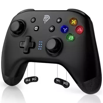 Беспроводной контроллер EasySMX Switch, совместимый с программируемой кнопкой Nintendo Vibration Switch/Lite/OLED Android/IOS/ПК (белый) (черный)