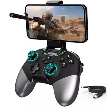 Беспроводной контроллер Happydo, совместимый с Switch OLED, совместимый с iPhone, iPad, задняя кнопка смартфона, петля для кнопок «Назад» смартфона FPS