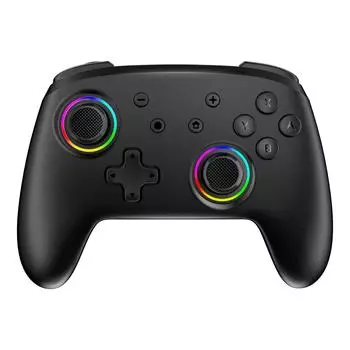 Беспроводной контроллер LinYuvo (Нет мертвой зоны) для Switch/Lite/OLED, с вибрацией, движением, турбо, металлическим джойстиком и светодиодной подсветкой KS32 белый
